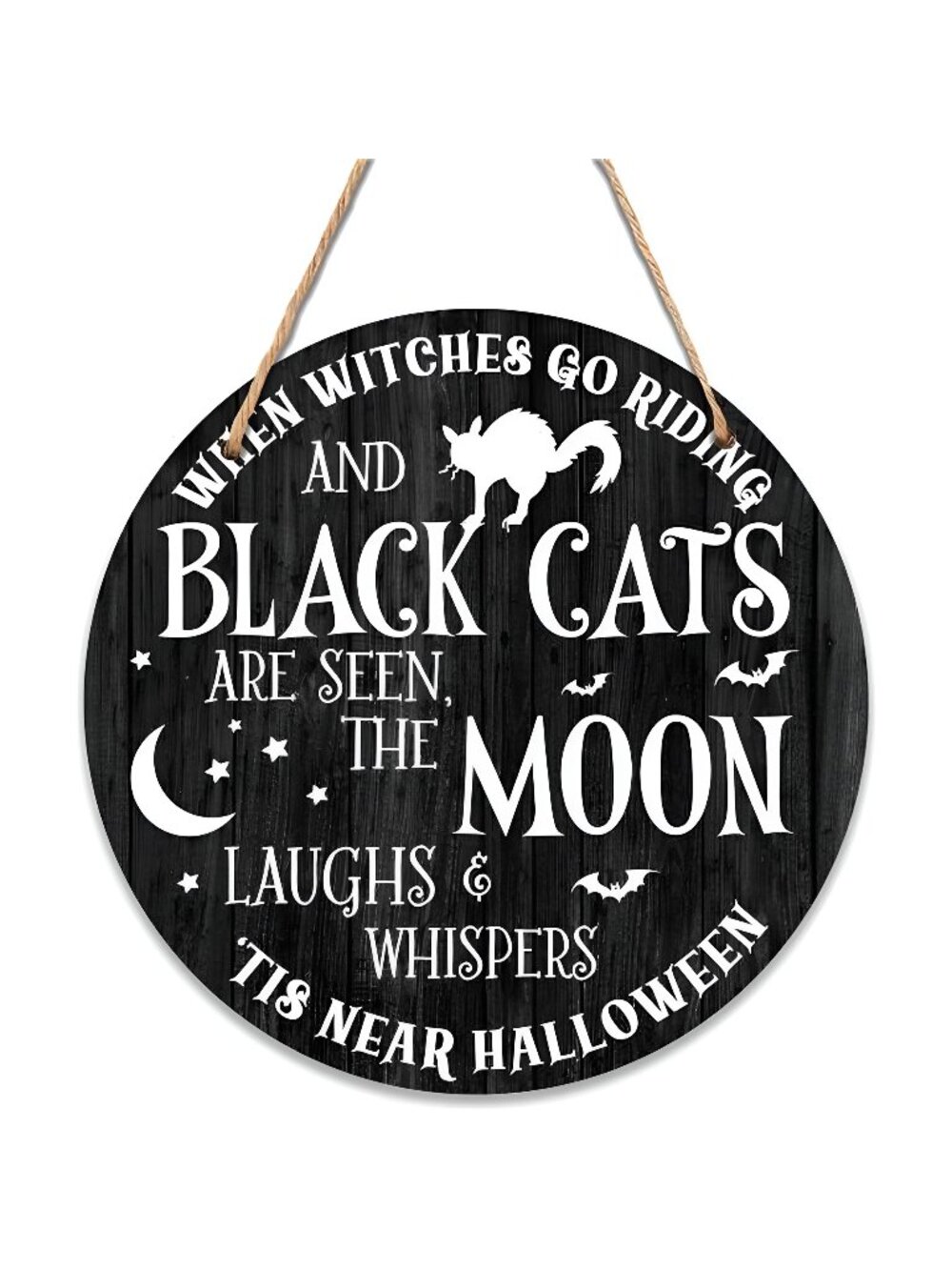 Halloween Decorations for Home Door, Black Cats House Farmhouse Home Window